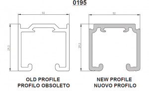 SISCO Silent 195AF guidage supérieur 50/80kg 2m alu argenté