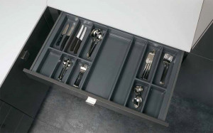 K-StrongMax 16 tiroir H89/500mm, gris, buffet Classico Kristall 800 noir