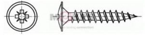 StrongFix vis a bois PZ 4x40 tete lenticulaire collerette zinc blanc Cr3+ PZ2