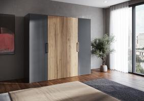 K-HETTICH WingLine L,P2MS, lourd, avec guidage bas, 5 charnieres A, gauche, gris
