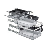 HETTICH 46746 ensemble conteneur 392/730 mm noir SiSy