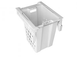 GOLLINUCCI Pull-out laundry basket Linea 560 450mm without slides, white
