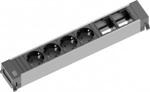 BACHMANN 916.030 Power Frame 4x Schuko, 2x module libre