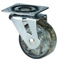 StrongCastors roue TOP O 50 mm transparent foncé sans frein