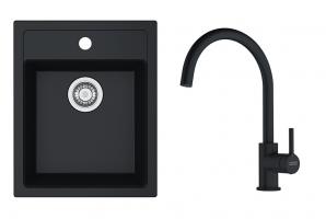 FRANKE Ensemble T121Č SID 610-40 noir + FC 6018.901