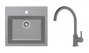 FRANKE Ensemble T122Š SID 610 gris + FC 6018.084