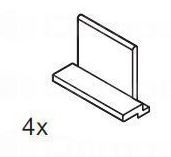 SEVROLL 20299 Pax cache profil (4 pcs) blanc brillant