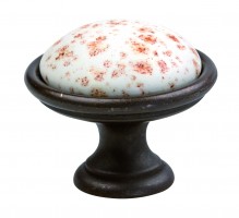 Marella Design bouton Macis brun/porcelaine blanc