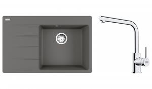 FRANKE Ensemble G250ŠK CNG 611-78 TL/7 pierre grise + FS 3230.031