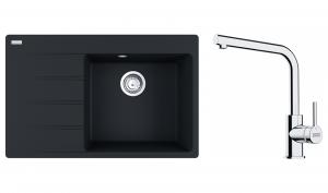 FRANKE Ensemble G250MČ CNG 611-78 TL/7 noir mat + FS 3230.031