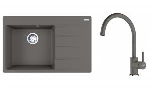 FRANKE Ensemble G272ŠK CNG 611-78 TL/2 pierre gris + FC 6018.084