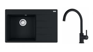 FRANKE ensemble G272MČ CNG 611-78 TL/2 noir mat + FC 6018.901