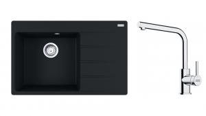 FRANKE ensemble G251MČ CNG 611-78 TL/2 noir mat + FS 3230.031
