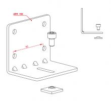 TERNO porte coulissante intérieure 40-80kg, art. S.155-ZN support guide supérieu