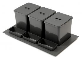 StrongBins trieur 3x16 l intégré tiroir 800-900 mm, anthracite