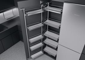 K-KES Tandem III, pantry cabinet, Arena Style, 600/1700mm, chrome