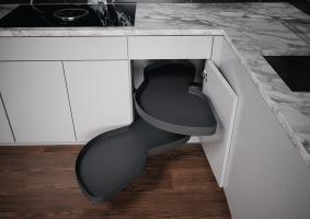 K-KES LeMans II, étagere et fixation, Arena Pure, anthracite, L,500/720-900