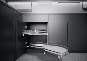 K-KES LeMans II, étagere + fixation, Arena Style, blanc/chrome, P, 600/600-750