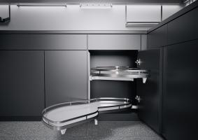 K-KES LeMans II, étagere et fixation, Arena Style, blanc/chrome, L, 600/600-750