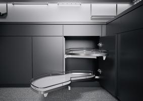 K-KES LeMans II, étagere et fixation, Arena Classic, blanc/chrome, L, 400/600-75