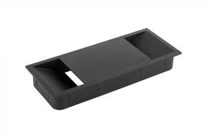 STRONG Cable outlet, plastic, 152x62x18 black
