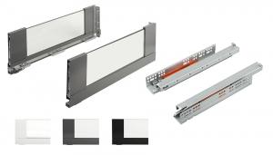 K-StrongMax 16 tiroir H185/500mm paroi latérale en verre push, blanc