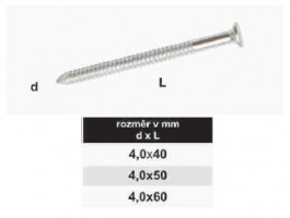 TK-clou convexe 4x40mm zingué