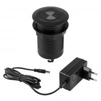 StrongPower PowerUp nabíječka USB A+C + bezdrátové nabíjení, černá