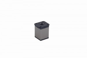 StrongLegs pied de meuble FA009 60Rmm imitation inox/noir plastique