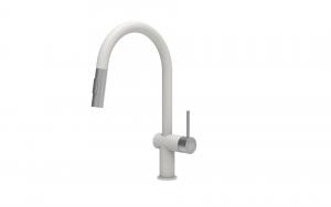 StrongSinks S5 Sink mixer tap Neris with pull-out sprayer, grey