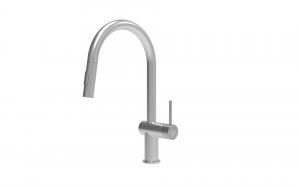 StrongSinks S5 Sink mixer tap Neris with pull-out sprayer, white