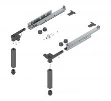 BLUM Z95.4100 Space Step ensemble 410mm, gris foncé OG
