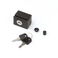 HETTICH 9303932 Serrure pour porte en verre Cadro, noir mat