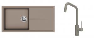 K-StrongSinks S3 évier granit Labe 1000x500mm beige + robinet Arda beige