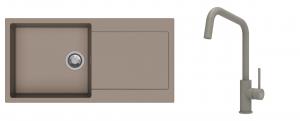 K-StrongSinks S3 évier granit Zala 1000x500mm beige + robinet Arda beige