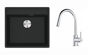 FRANKE ensemble G254MČ MRG 610-52 RTL noir mat + FS 3229.031
