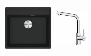 FRANKE Ensemble G255MČ MRG 610-52 RTL noir mat + FS 3230.031