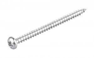 Vis a bois PZ 4x60mm tete demi-ronde cruciforme zinc blanc