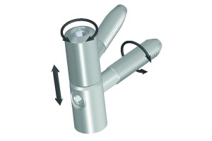 Paumelle de porte SZ 150R zinc blanc