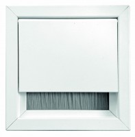 Passe-câble Alu 100 x 100 x 13 mm blanc
