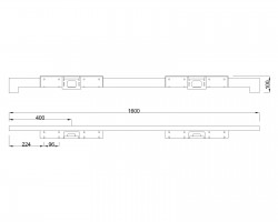 MILADESIGN piétement bas Quark Q7216-K argent