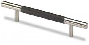 HETTICH 9070147 Poignée BYZANTIA 220/160 mm cuir noir/imit inox HETTICH 9070147 Poignée BYZANTIA 220/160 mm cuir noir/imit inox