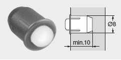 BLUM 993.706 butée lentille vis grise H 2,5mm