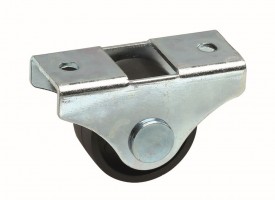 StrongCastors roue 25mm fixe noir