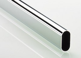 HETTICH 47615 tringle de penderie, ovale, 15/30/2000, chrome