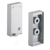HETTICH 115028 Poignée CAPRIS embouts L+P alu anodisé
