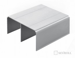 SEVROLL 01023 Gemini guidage supérieur 1,7m argenté