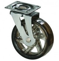 StrongCastors roue TOP O75mm transparent foncé sans frein
