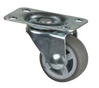 StrongCastors roue 30mm pivotante bande souple grise