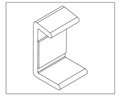 REHAU embout aluminium L/P plinthe 150mm